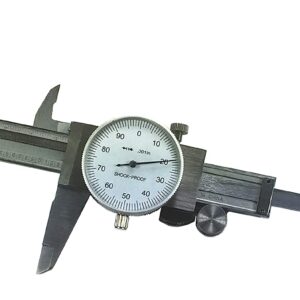 Utility Dial Caliper - 6 Inch with 0.001" Precision, Stainless Steel, Shockproof by Science Purchase