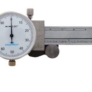 Utility Dial Caliper - 6 Inch with 0.001" Precision, Stainless Steel, Shockproof by Science Purchase