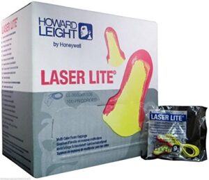howard leight laser lite foam earplugs w/cords - ms92265 (1 box)