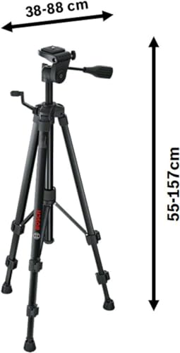 Bosch Professional Tripod for Lasers and Levels BT 150 (Height: 55-157 cm, Thread: 1/4")