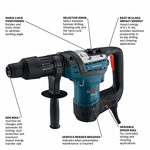 Bosch RH540MRT 12 Amp 1-9/16 in. SDS-Max Combination Rotary Hammer (Renewed)