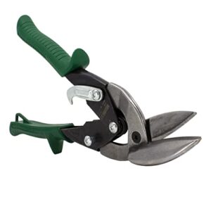 midwest tool & cutlery aviation snip - right cut offset tin cutting shears with forged blade & kush'n-power comfort grips - mwt-6510r, offset cut