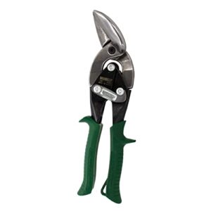 Midwest Tool & Cutlery Aviation Snip - Right Cut Offset Tin Cutting Shears with Forged Blade & KUSH'N-POWER Comfort Grips - MWT-6510R, Offset Cut