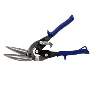 MIDWEST Power Cutters Long Cut Snip - Straight Cut Offset Tin Cutting Shears with Forged Blade & KUSH'N-POWER Comfort Grips - MWT-6516