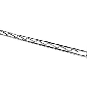 Nexel AHR24C Nexel Chrome Hanging Rail 24"W, Silver, 100 Lbs Capacity