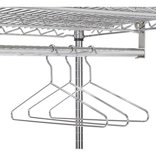 Nexel Coat Rack Rod Kit, 48"W, Chrome Finish