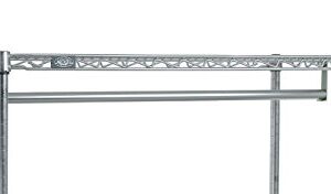 Nexel Coat Rack Rod Kit, 48"W, Chrome Finish