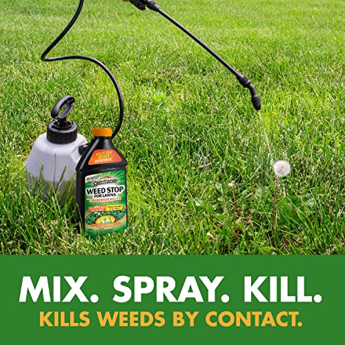 Spectracide Weed Stop For Lawns Plus Crabgrass Killer Concentrate, Weed Killer, 32 Ounces