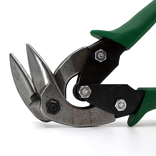 MIDWEST Aviation Snip - Right Cut Upright Tin Cutting Shears with Forged Blade & KUSH'N-POWER Comfort Grips - MWT-6900R