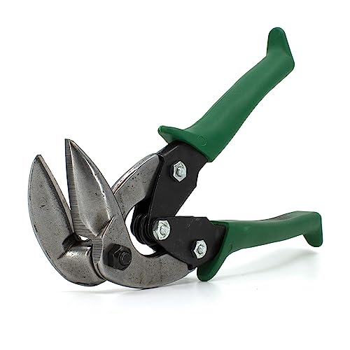 MIDWEST Aviation Snip - Right Cut Upright Tin Cutting Shears with Forged Blade & KUSH'N-POWER Comfort Grips - MWT-6900R