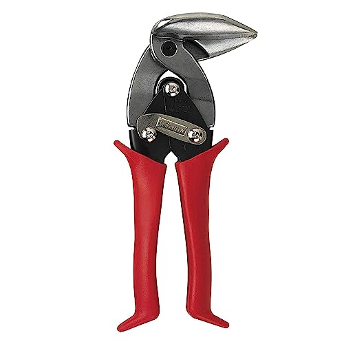 MIDWEST Aviation Snip - Left Cut Upright Tin Cutting Shears with Forged Blade & KUSH'N-POWER Comfort Grips - MWT-6900L