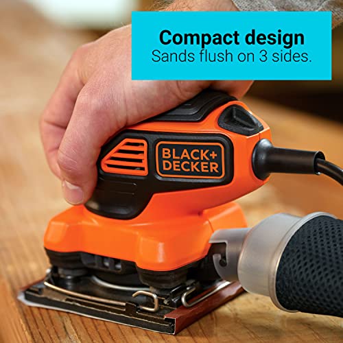 BLACK+DECKER 2.0 Amp Electric 1/4 Sheet Orbit Sander (BDEQS300)