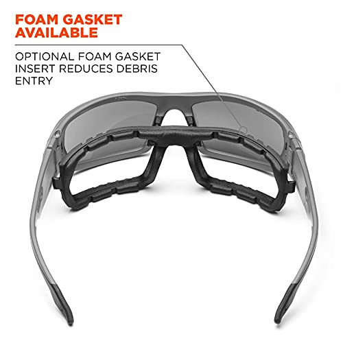 Ergodyne Skullerz Odin Safety Sunglasses, ANSI Z87 Impact Resistant, Durable Full Frame, Non Slip, Polarized, Anti Fog