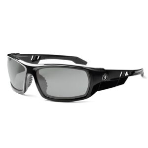 skullerz odin anti-fog safety sunglasses - black frame, smoke lens