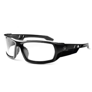 ergodyne skullerz odin anti-fog safety glasses - black frame, clear lens