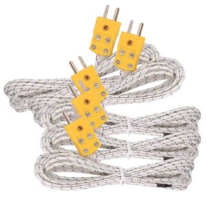 szzijia 5pcs 3M K Type Mini-Connector Thermocouple Temperature Probe Sensor Measure Range -50~700°C