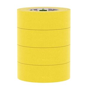 FrogTape Delicate Surface Painter's Tape With PaintBlock, 1.41 Inch x 60 Yards, 4-Pack, Yellow (240662)