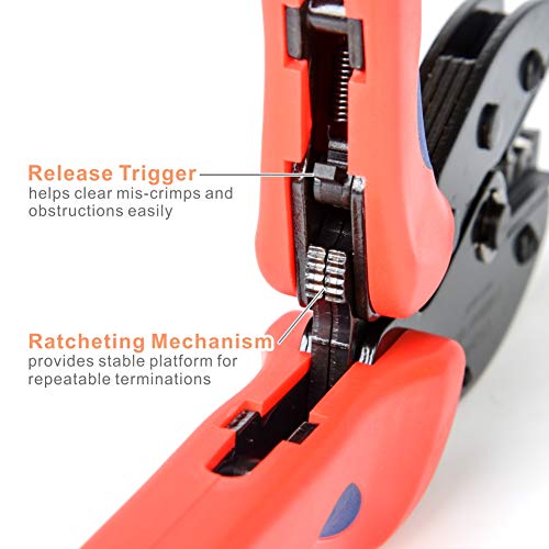 iCrimp Solar PV Cable Crimping Tool for IWS4 Solar Connectors, AWG14-10,2.5/4/6mm2, Solar Crimper