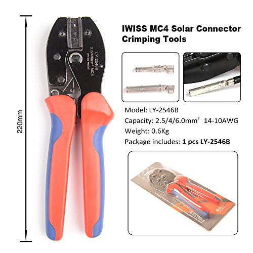 iCrimp Solar PV Cable Crimping Tool for IWS4 Solar Connectors, AWG14-10,2.5/4/6mm2, Solar Crimper