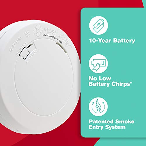 First Alert BRK PRC710 Smoke and Carbon Monoxide Alarm with Built-In 10-Year Battery , White
