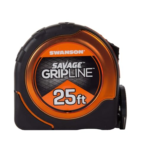 Swanson Tool SVGL25M1 25-Feet Magnetic Savage Grip Line Tape Measure