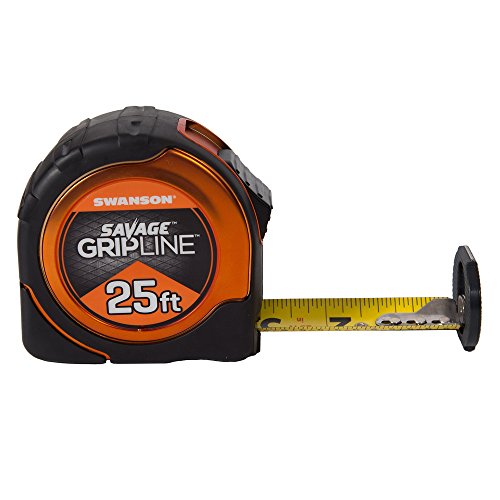 Swanson Tool SVGL25M1 25-Feet Magnetic Savage Grip Line Tape Measure