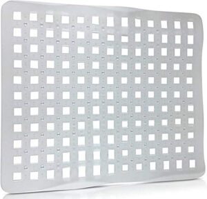 set of 2 - clear sink mat basin protector, perforated design