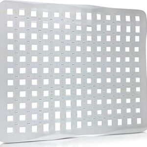 SET OF 2 - Clear Sink Mat Basin Protector, Perforated Design