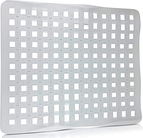 SET OF 2 - Clear Sink Mat Basin Protector, Perforated Design