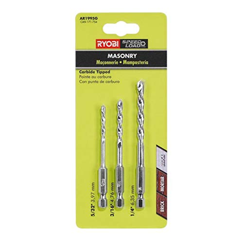 Ryobi SpeedLoad+ Masonry Bit Set (3-Piece)