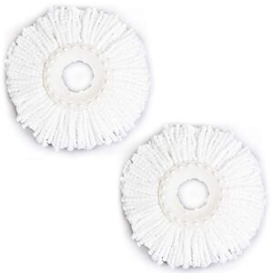 goplus 2 pieces mop replacement head spin microfiber magic mop refill 360° spinning