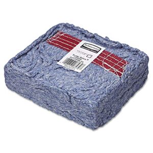 Rubbermaid Commercial D213blu Super Stitch Blend Mop Head, Large, Cotton/Synthetic, Blue, 6/Carton