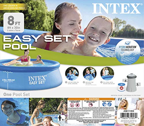 Intex 8ft X 30in Above-Ground Pool Easy Set Pool Set with Filter Pump