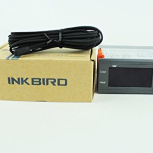 Inkbird All-Purpose Digital Temperature Controller Fahrenheit and Centigrade Thermostat with Sensor 2 Relays ITC-1000F for Refrigerator Fermenter