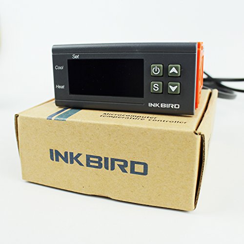 Inkbird All-Purpose Digital Temperature Controller Fahrenheit and Centigrade Thermostat with Sensor 2 Relays ITC-1000F for Refrigerator Fermenter