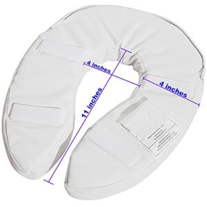 Raised Toilet Seat Cushion, 2" High Padded Comfort Support, Universal Fit, Portable with Adjustable Fastening Straps