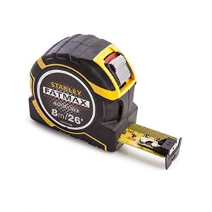 stanley zsta-0-33-504 sta033504 fatmax autolock pocket tape 8m/26ft (width 32mm) pro 8 m/26 ft, multi-colour