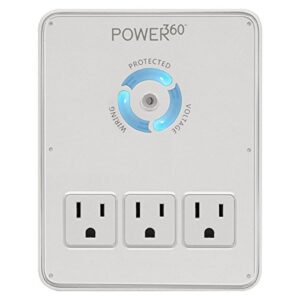 panamax p360 dock 6-outlet wall tap/charging station, white, 6.8" x 2.9" x 5"