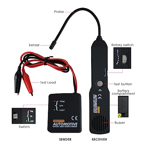 em415Pro Automotive Electrical Power Probe Short/Open Circuit Finder Circuit Tester Tracer Cable Wire Breaker Tracker Circuit Fault Finder Car Open Short Wire Finder