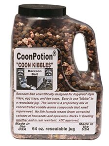 coon kibbles wild cherry scented raccoon dog proof kibble bait - 64 oz container