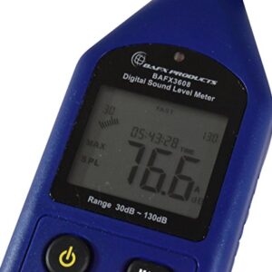 BAFX Products - Decibel Meter/Sound Pressure Level Reader (SPL) / 30-130dBA Range - 1 Year Warranty