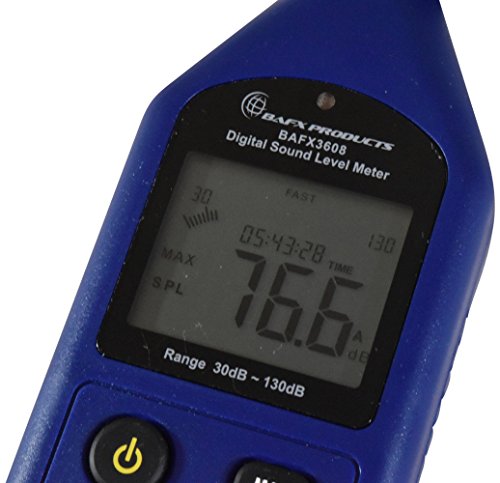 BAFX Products - Decibel Meter/Sound Pressure Level Reader (SPL) / 30-130dBA Range - 1 Year Warranty