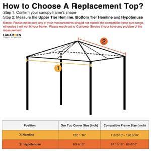 Yescom 10'x10' Gazebo Top Replacement for 1 Tier Outdoor Canopy Cover Patio Garden Yard Red Y0041002