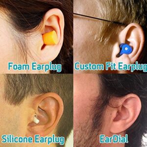 EarDial HiFi Earplugs - Invisible Hearing Protection for Concerts, Music Festivals, Musicians, Motorcycles and other Discreet Comfortable High Fidelity Noise Reduction. With Compact Case and App