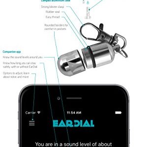 EarDial HiFi Earplugs - Invisible Hearing Protection for Concerts, Music Festivals, Musicians, Motorcycles and other Discreet Comfortable High Fidelity Noise Reduction. With Compact Case and App