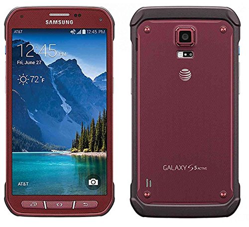 Samsung Galaxy S5 Active G870a 16GB Unlocked GSM Phone - Ruby Red