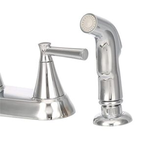 Cantara 3 or 4-Hole 2-Handle Side Sprayer Kitchen Faucet in Polished Chrome