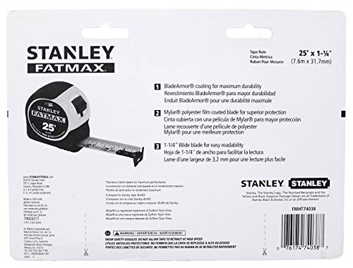 STANLEY Consumer Tools FMHT74038 25' Fatmax Tape Measure (2 Pack)