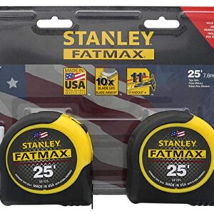 STANLEY Consumer Tools FMHT74038 25' Fatmax Tape Measure (2 Pack)