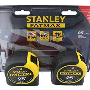 STANLEY Consumer Tools FMHT74038 25' Fatmax Tape Measure (2 Pack)